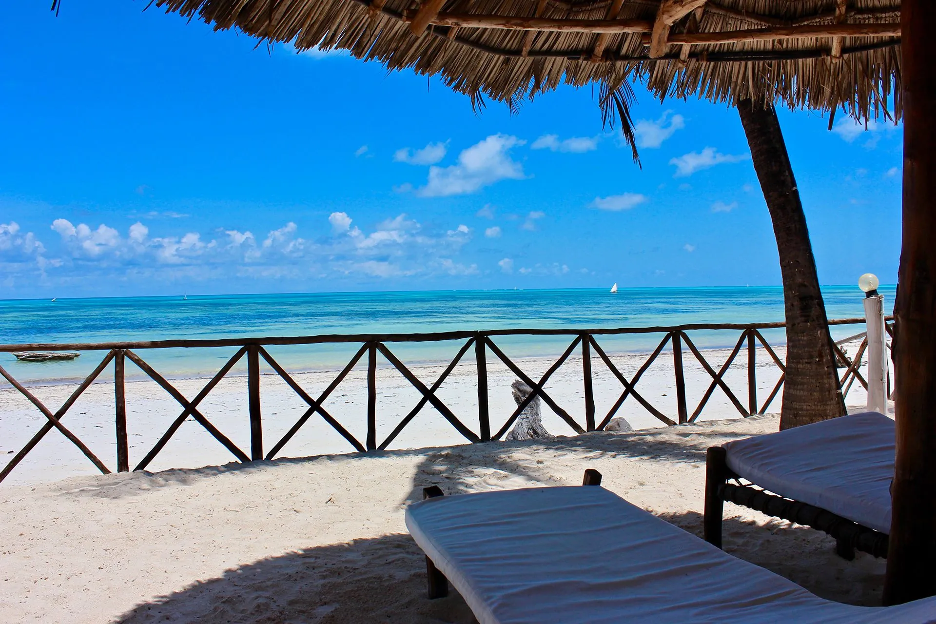 Seafront terrace in Zanzibar