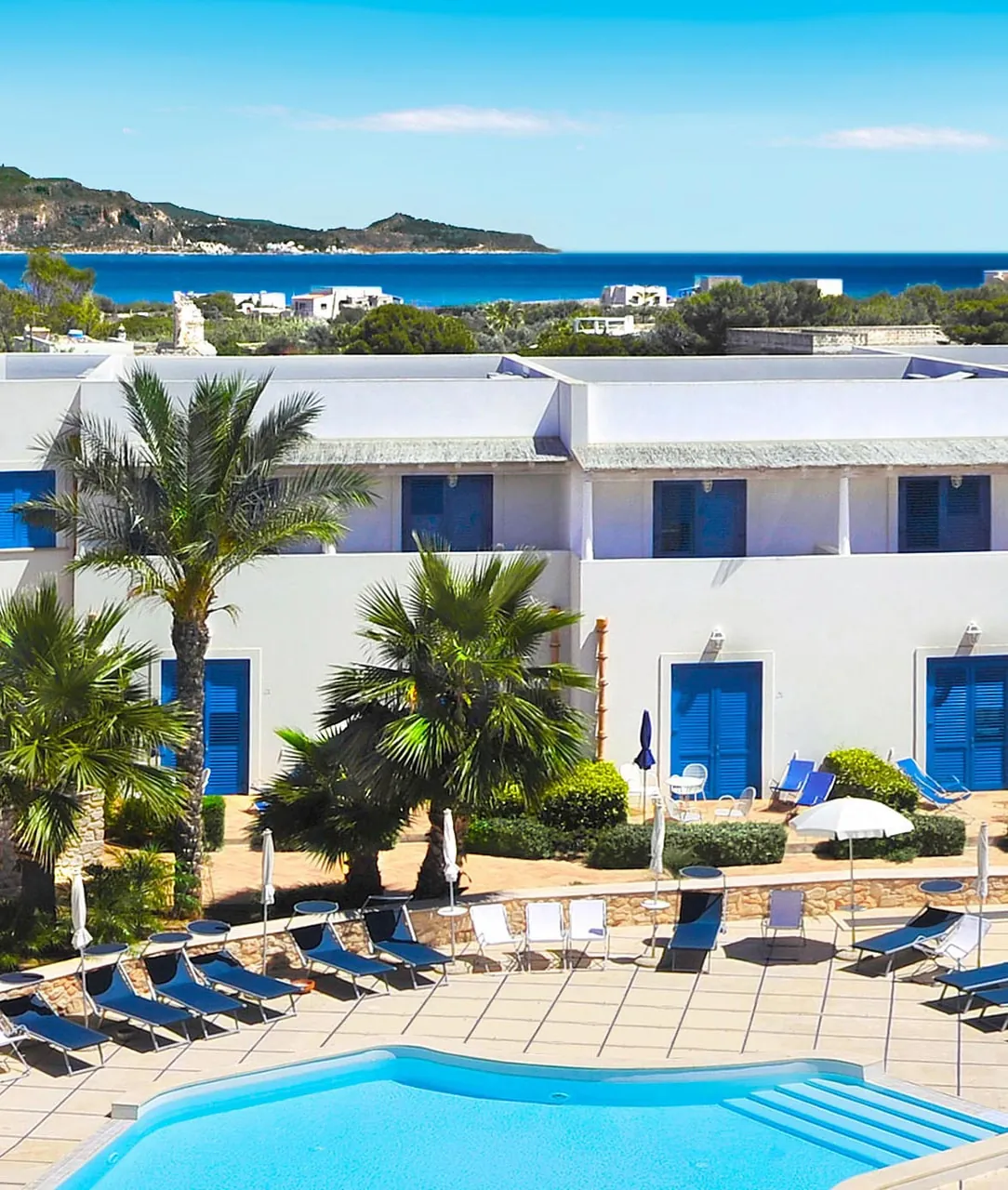 Cala La Luna Resort pool on Favignana