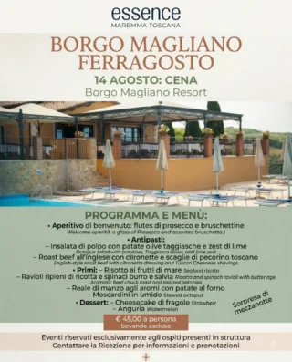 Programma di Ferragosto al Borgo Magliano Resort